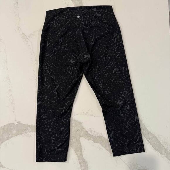 Lululemon Wunder Under Crop II Full-On Luon RollDown Womens 10 Star Crushed Coal - Picture 3 of 9